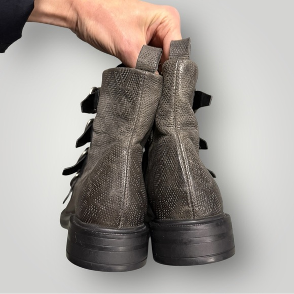 MIZ MOOZ - Leather Buckle Straps Ankle Boots Crescent - Gray - EU 37 US 6.5 - 7 - Picture 9 of 12